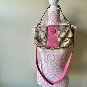 Coach Signature Stripe Monogram Bag